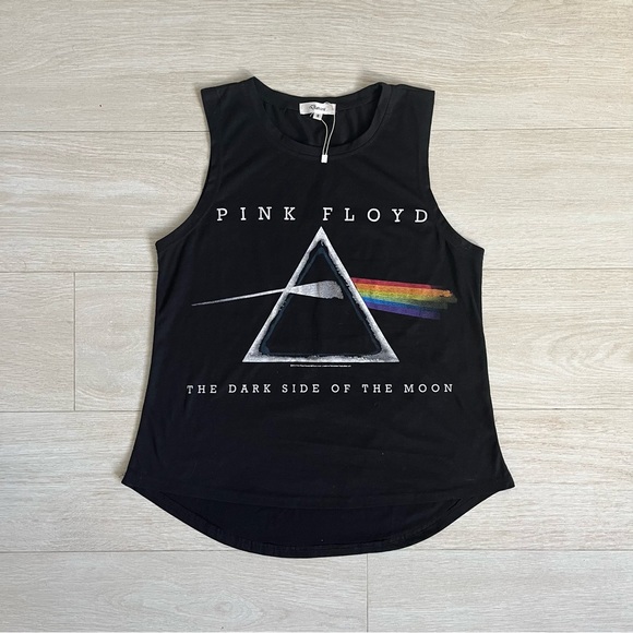 PINK FLOYD black graphic tank top. Rock band muscle tee. - Picture 1 of 4